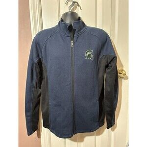 Spyder Michigan State Spartans Full Zip Jacket Mens Size Large Blue Black